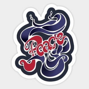 Peace banner USA Sticker